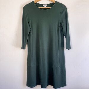 J. Jill Green Ponte Dress Size S Petite